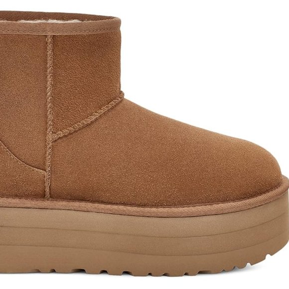 UGG $170 Classic Mini Platform Chestnut Sz 11 NIB! - Picture 3 of 6